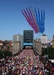 The Red Arrows of the Tyne Bridge in The Great North Run 